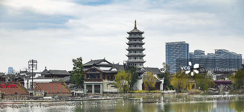 福建·福州（闽侯县）｜龙旺集团·闽越水镇｜延福塔、水月戏台、竹溪｜竹岐新区图片素材