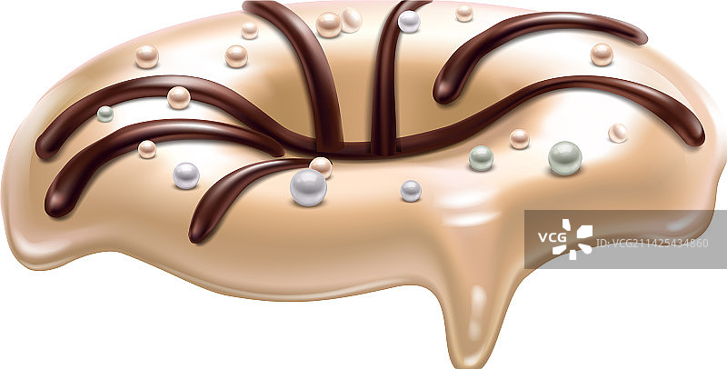 焦糖甜甜圈配料组合图片素材