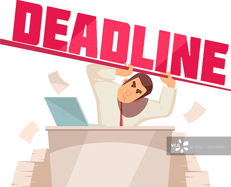 沉重的工作期限组合图片素材