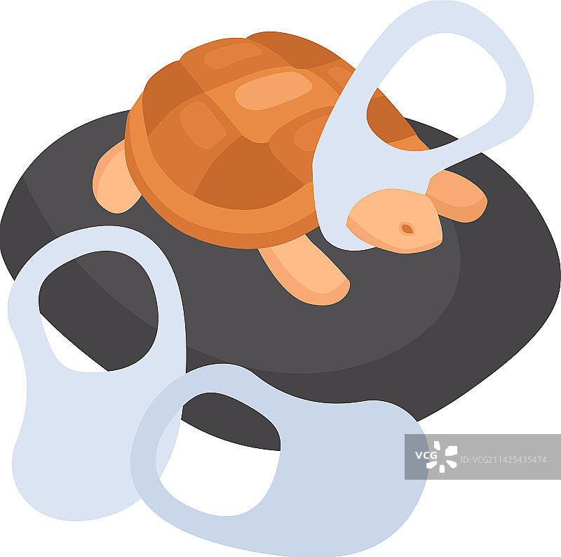 2.5D海龟污染构成图片素材