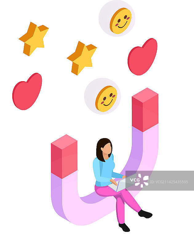 CRM磁铁点赞组合图片素材