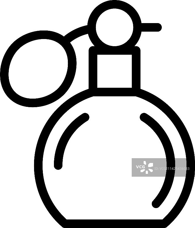 黑色香水瓶香气标志图片素材