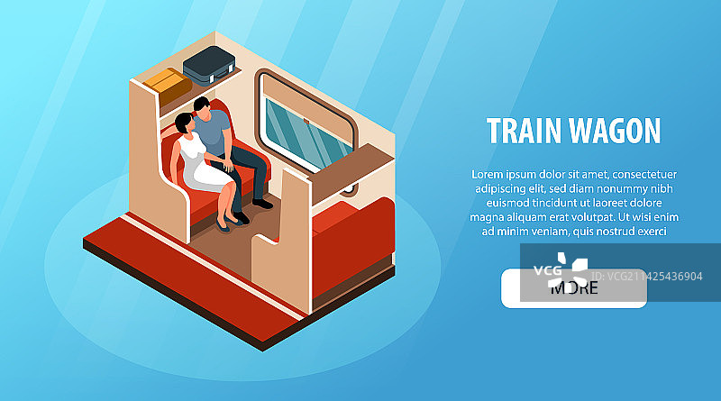 2.5D火车车厢banner图片素材