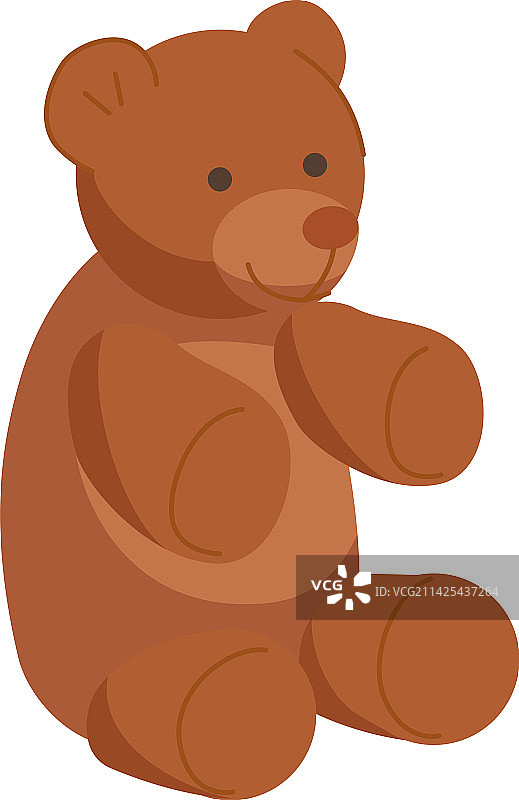 泰迪熊卡通毛绒玩具图标图片素材