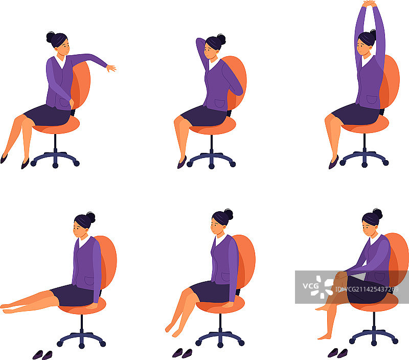 办公椅锻炼工作场所运动图片素材