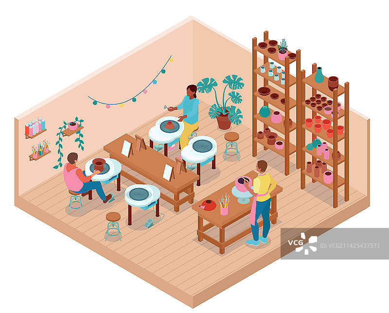 2.5D陶器概念图片素材