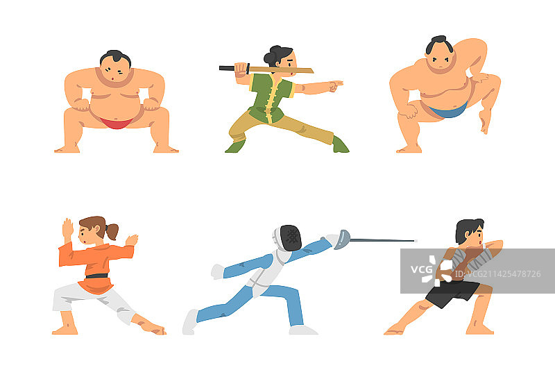参与格斗运动的人物角色图片素材