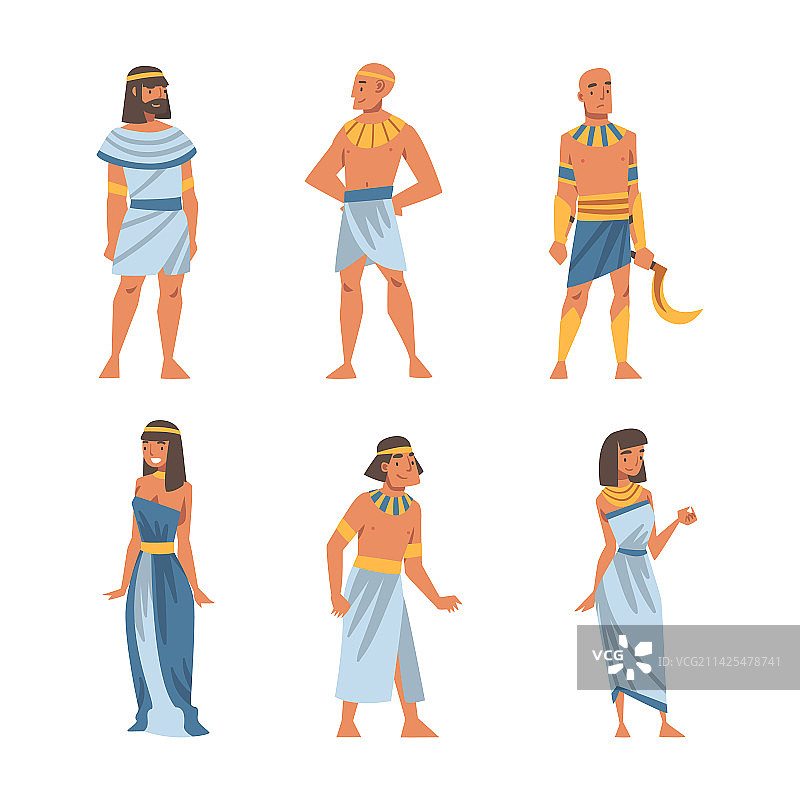 穿着传统服饰的埃及男女图片素材