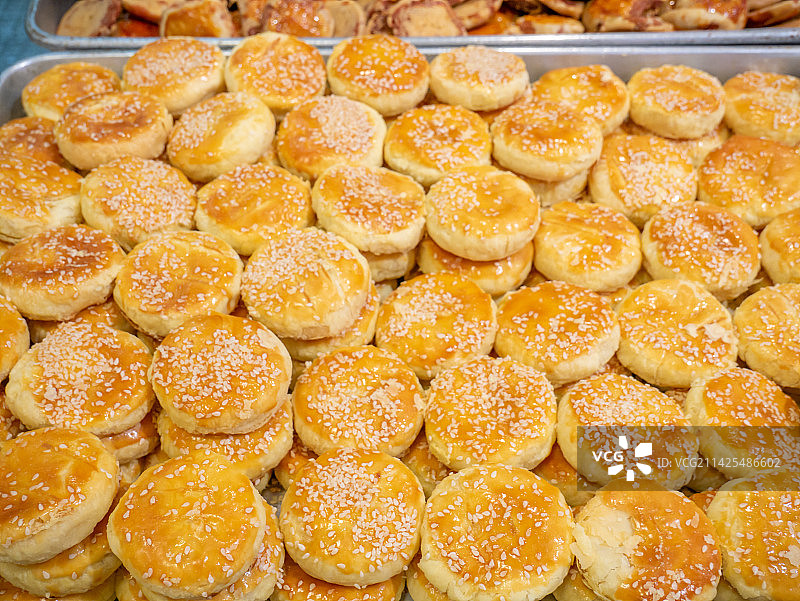 街头美食老婆饼图片素材