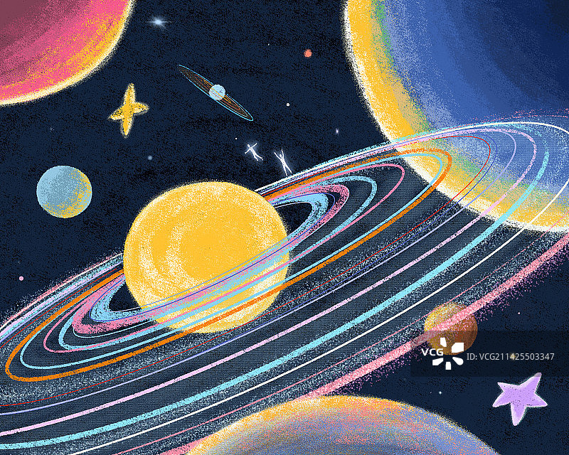在宇宙中遨游图片素材