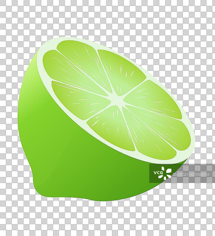 水果柠檬青柠插画图片素材