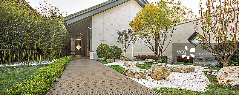 别墅庭院园林图片素材