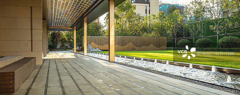 别墅庭院走廊图片素材