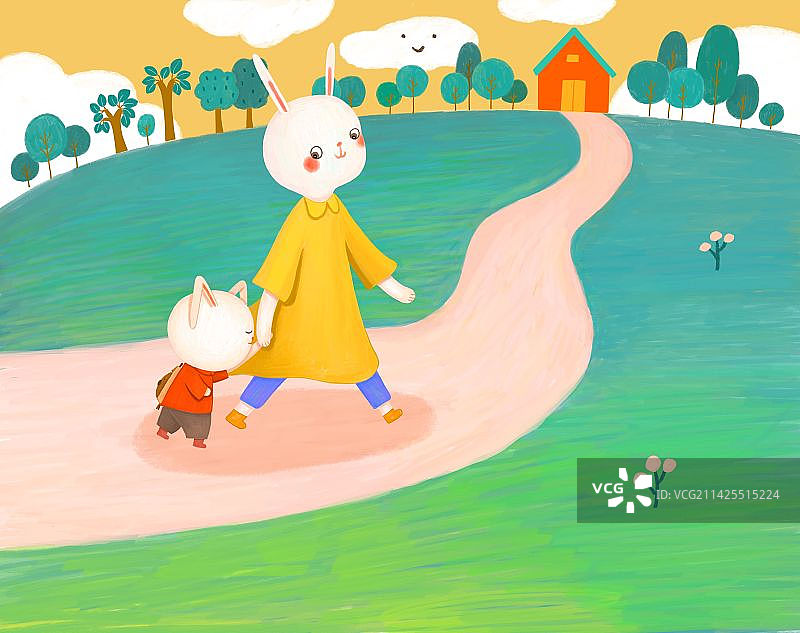 上学校的路上图片素材