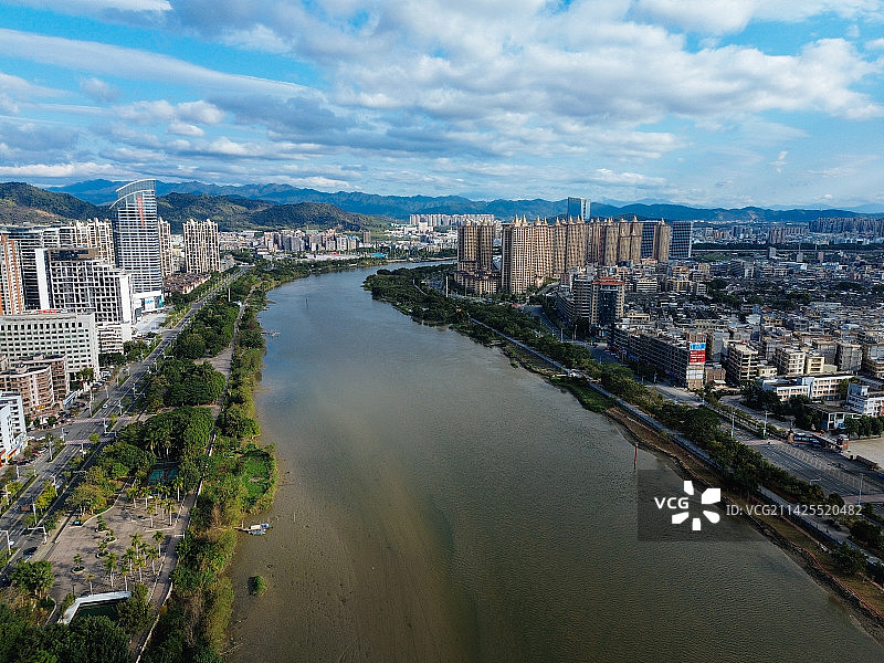 揭阳市 念慈体育馆 宝德时代广场 临江北路 航拍 榕江图片素材