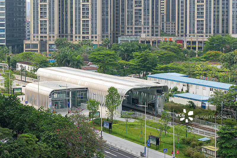 广东佛山有轨电车城轨平洲站图片素材