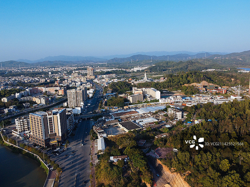 陆丰市 福山妈祖 陆河公路 玉照公园 航拍 地标图片素材