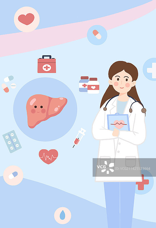 全国爱肝日医疗健康保健护肝保护心肝图片素材