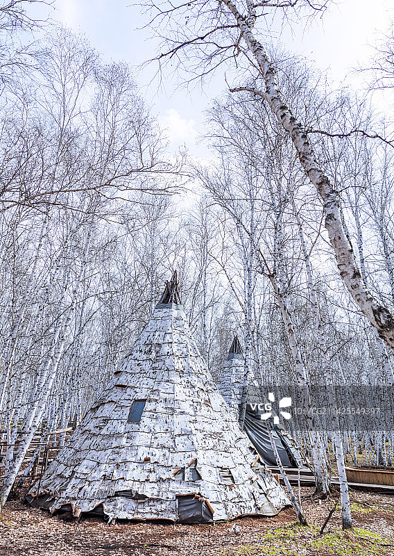 猎民民居 撮罗子 使鹿部落 鄂伦春文化 猎民建筑图片素材