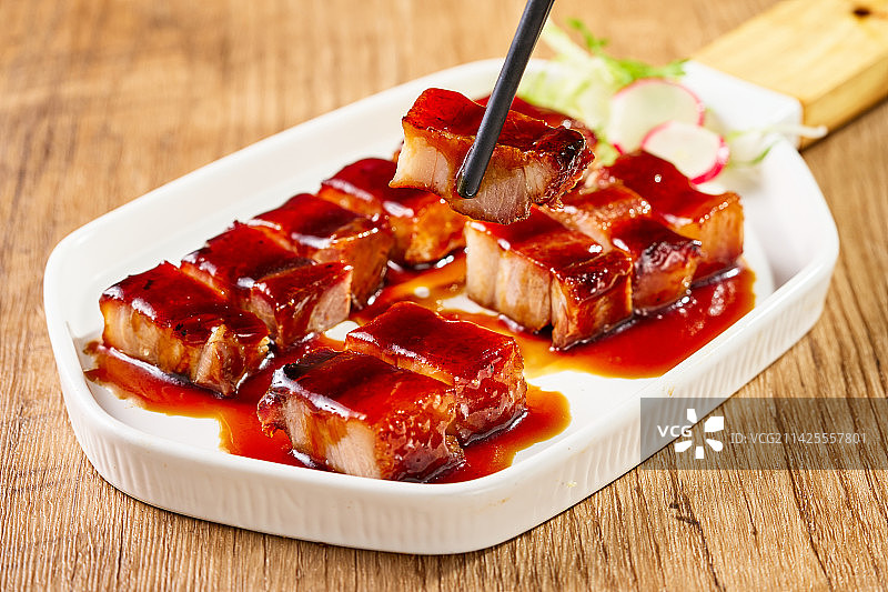粤式烧味黑叉烧图片素材