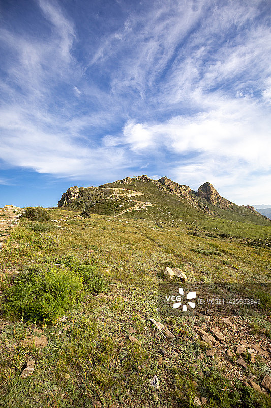 内蒙古自治区呼和浩特市武川县阴山山脉大青山的山麓自然风光图片素材