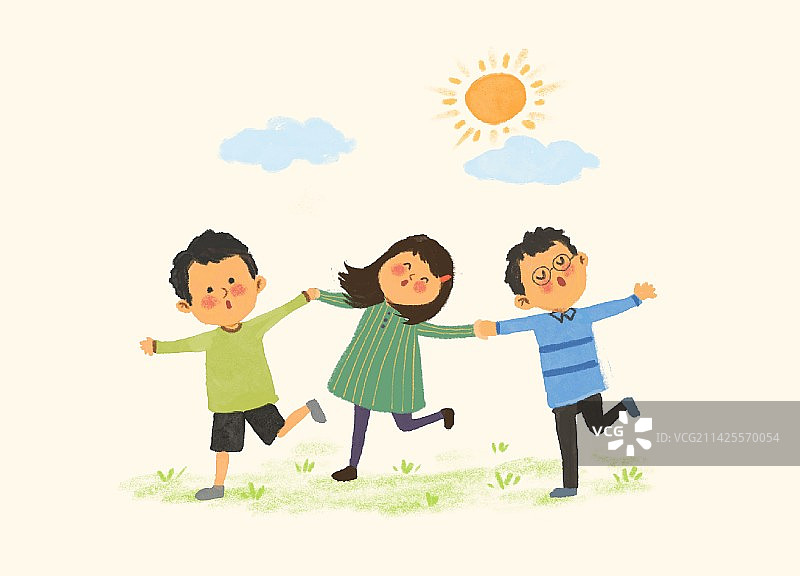 孩子们愉快的童年时光图片素材