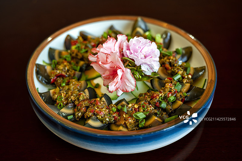 烧椒皮蛋图片素材