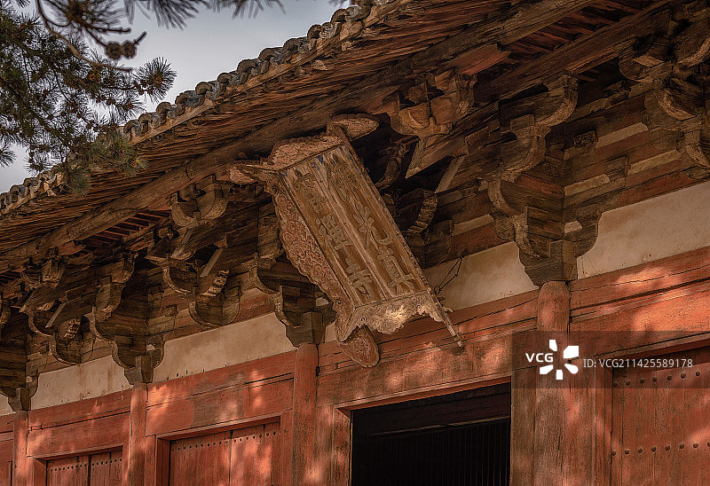 山西五台山古建筑大佛光寺图片素材