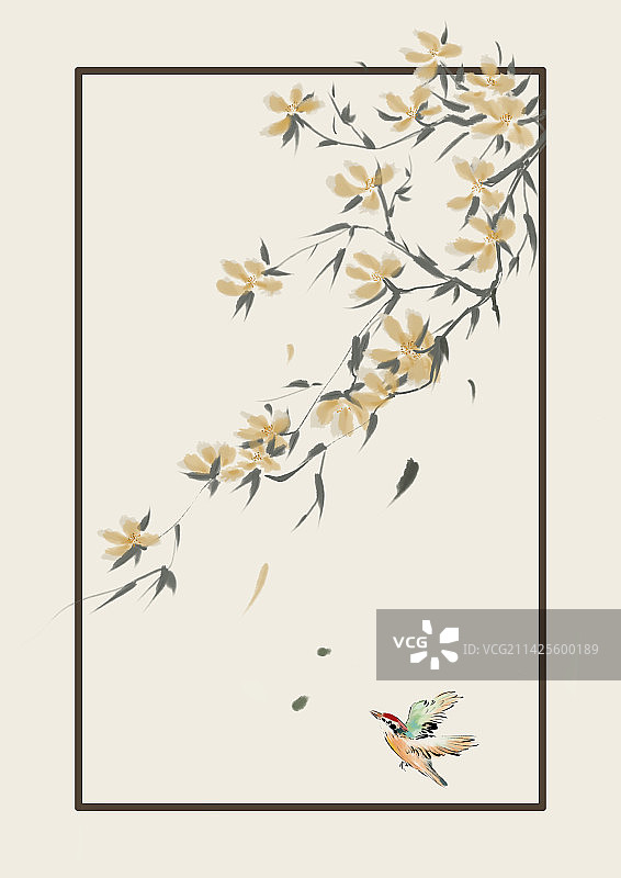 水墨花卉图片素材