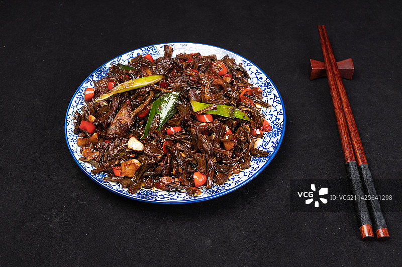 干豆角红烧肉，中国菜品，中餐图片素材