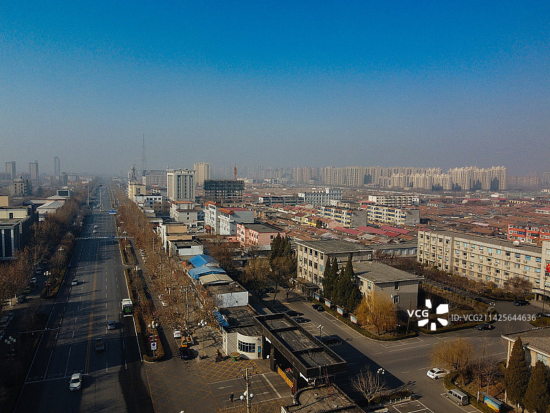 泊头市 三井广场 地标 航拍 森泰大厦图片素材