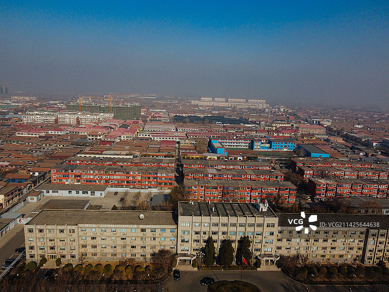 泊头市 三井广场 地标 航拍 森泰大厦图片素材