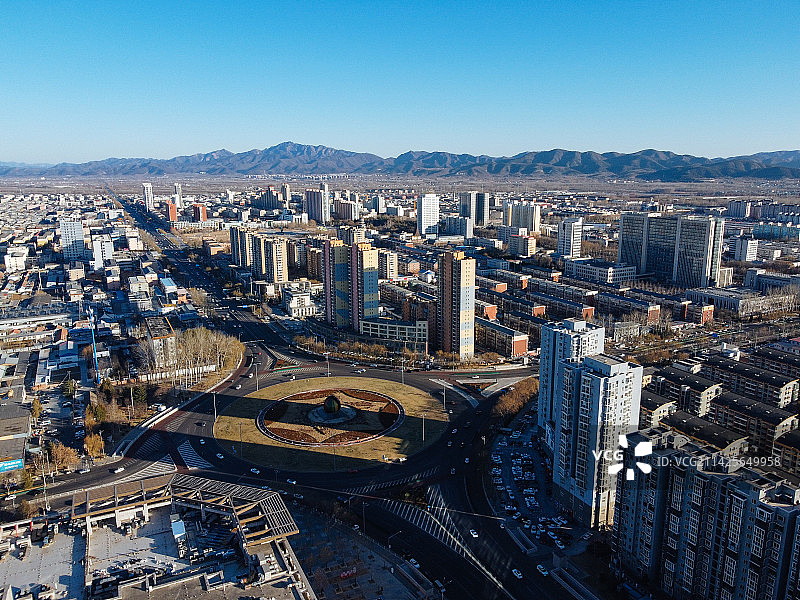 平谷区 地标 航拍 北京市 体育中心图片素材