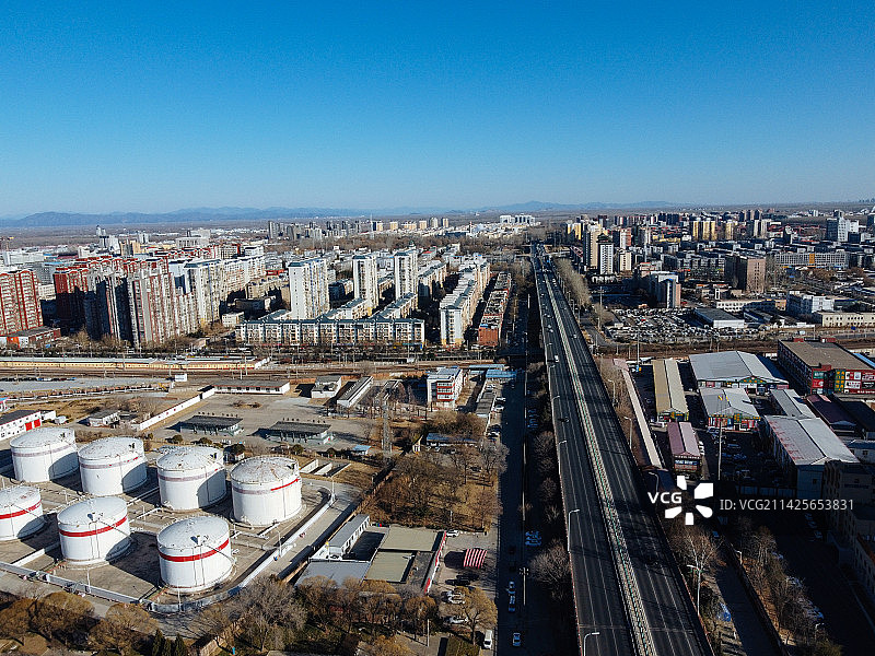 顺义区  地标 航拍 北京市 顺白路 国泰 卧龙公园图片素材