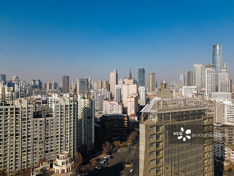 天津 民园广场 营道口 中心公园 津湾广场 和平路图片素材