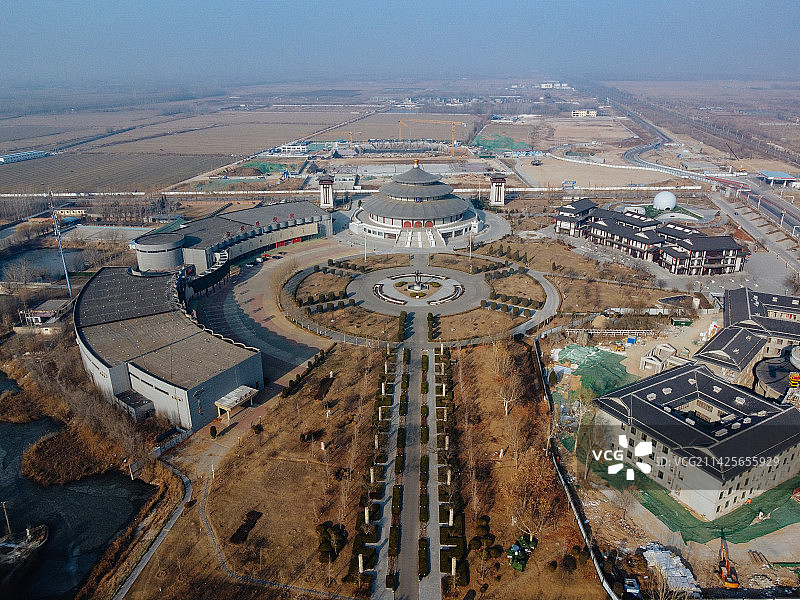 吴桥县 杂技大世界 江湖文化城 桑园镇 地标 航拍图片素材