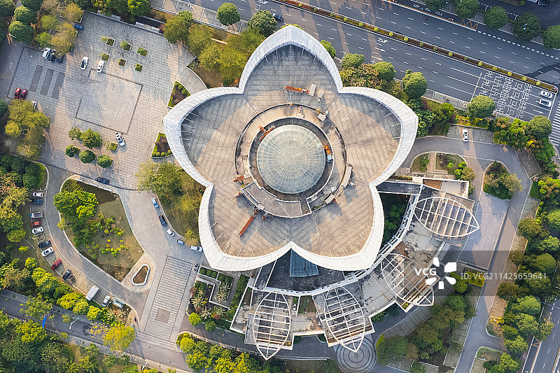 广西崇左城市规划展示馆航拍图片素材