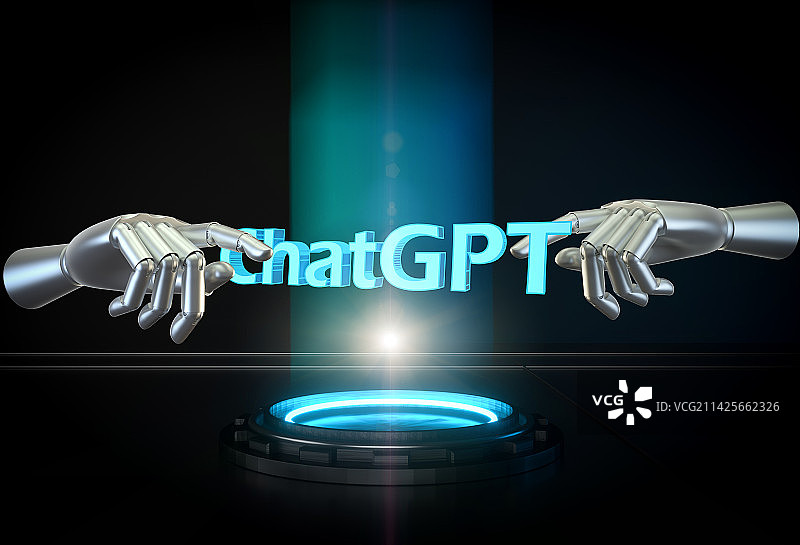 3D渲染的虚拟人机交互场景图片素材