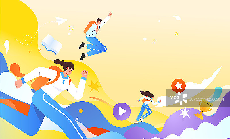 人们在奔跑图片素材