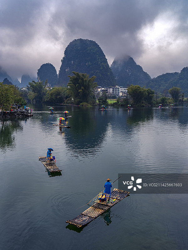 烟雨漓江图片素材