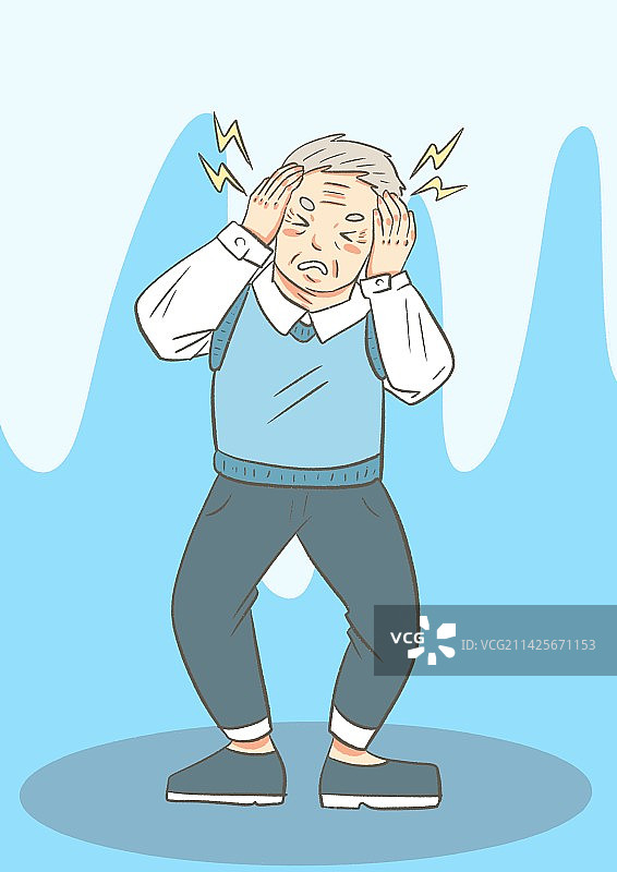 老年人高血压症状图片素材