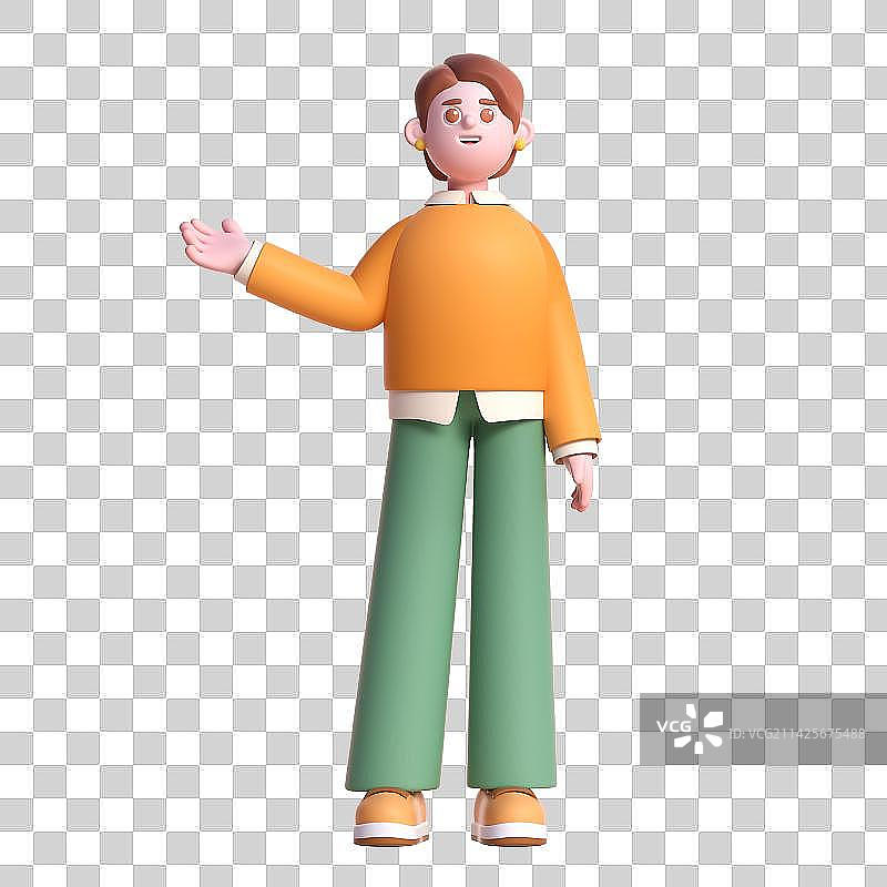 站立的女性人物发表自己的看法图片素材