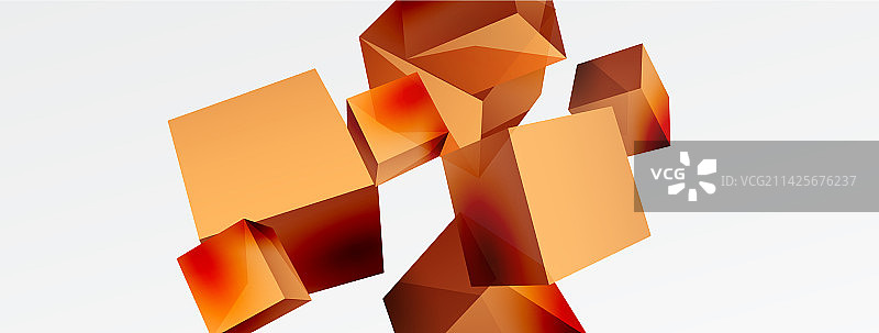 三维立方体抽象背景组成图片素材