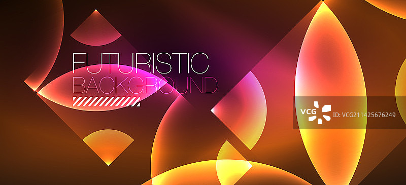 闪亮的霓虹灯几何抽象背景发光图片素材