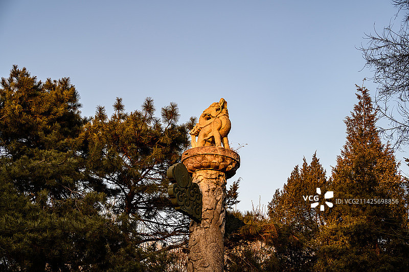沈阳北陵公园早春风光图片素材