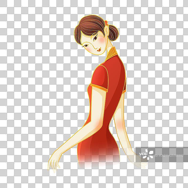旗袍女人图片素材