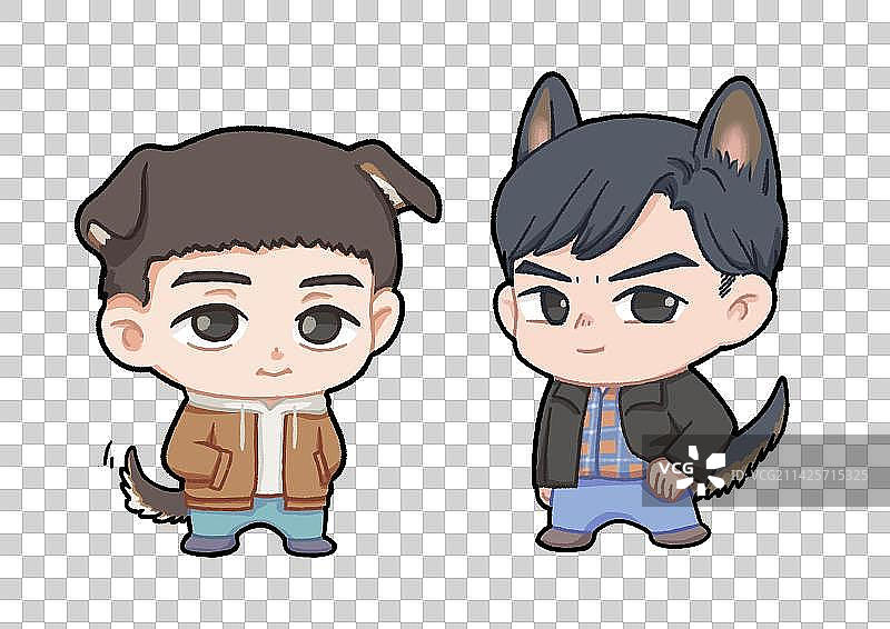 Q版狗狗拟人图片素材