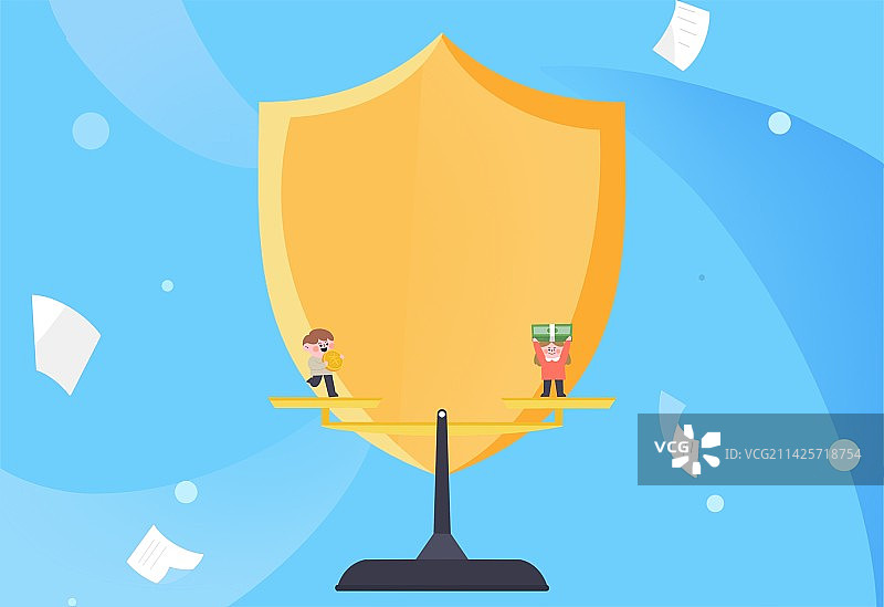 盾牌消费者金融理财315交易保险诚信消费权益节日插画图片素材