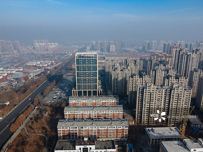 齐河县 齐心大街 山东 黄河大道 银座商城 阳光一品 齐河体育公园 沁园 德百新时代广场图片素材