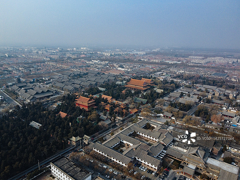 曲阜 曲阜明故城 富良商务中心 秉礼南路 孔庙 航拍图片素材